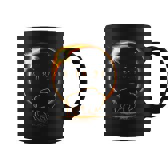 American Bison Buffalo Solar 2024 Eclipse Coffee Mug - Seseable