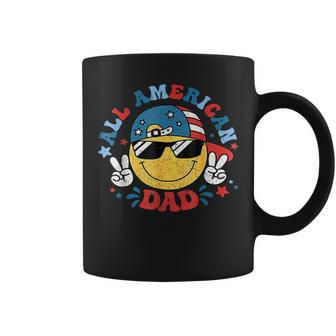 All American Dad 4Th Of July Dad Smile Face Fathers Day Coffee Mug - Seseable