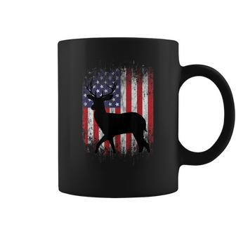 American Deer Hunting Patriotic Hunter Flag Whitetail Buck Coffee Mug - Monsterry