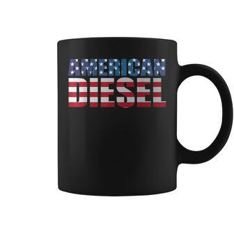American Diesel Truck Diesel Flag Usa America Coffee Mug - Monsterry UK