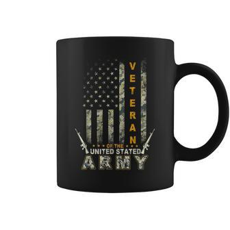 American Flag Camo Proud Us Army Veteran Coffee Mug - Monsterry DE