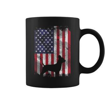 American Flag Chihuahua Vintage Chiwawa Dog Patriotic Gif Coffee Mug | Mazezy
