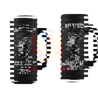 American Flag Eagle Land Of The Free Because Of The Brave Coffee Mug - Seseable