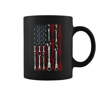 American Flag Mechanic Patriotic Mechanic Usa Flag Coffee Mug - Monsterry