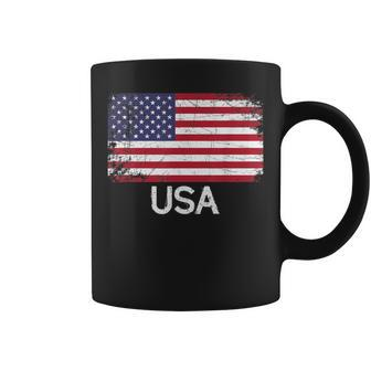 American Flag Vintage Made In Usa United States Coffee Mug - Monsterry AU