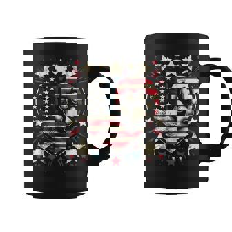 American Flag Patriotic Dog And Cat Paw 4Th Of July Coffee Mug | Mazezy