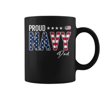 American Flag Proud Navy Dad Coffee Mug - Monsterry AU
