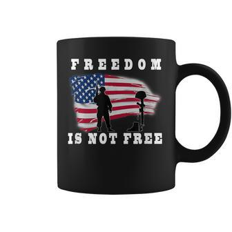 American Flag T Freedom Is Not Free Coffee Mug - Monsterry