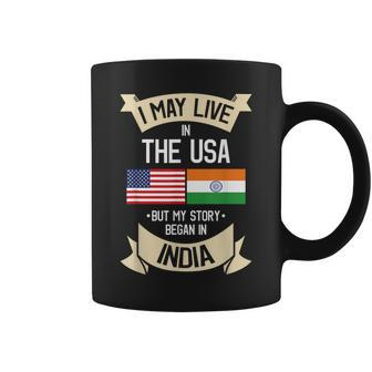 American Flag Uad Indian India Roots Coffee Mug - Monsterry DE