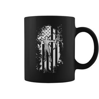 American Flag Vintage Archery Lover Patriotic Coffee Mug | Mazezy