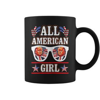 All American Girl Retro Love Heart Trump Usa American Flag Coffee Mug - Thegiftio UK