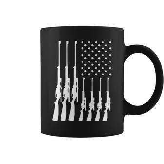 American Guns And Flag Coffee Mug | Mazezy