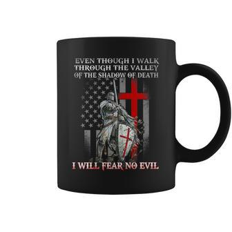 American Knight Templar I Will Fear No Evil Psalm 234 Coffee Mug - Monsterry