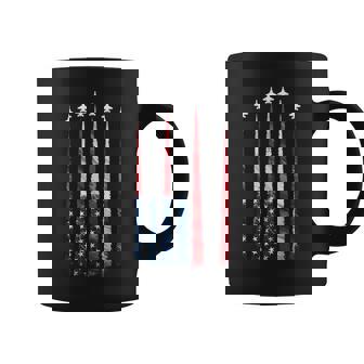 American Patriotic Fighter Jets Usa Flag 4Th Of July Coffee Mug - Seseable