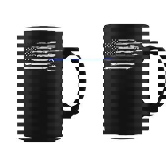 American Thin Blue Line Policía Escopeta Francotirador Akm Ar-15 Armas Taza de café - Regaloses