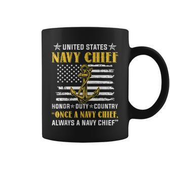 American Veteran Once A Navy Chief Always A Navy Chief Coffee Mug - Monsterry AU