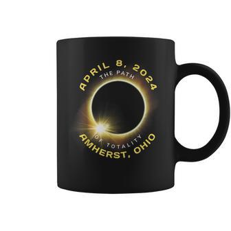 Amherst Ohio Solar Eclipse Totality April 8 2024 Souvenir Coffee Mug - Monsterry