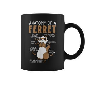Anatomy Of A Ferret Lover Wildlife Animal Ferret Owner Coffee Mug - Monsterry