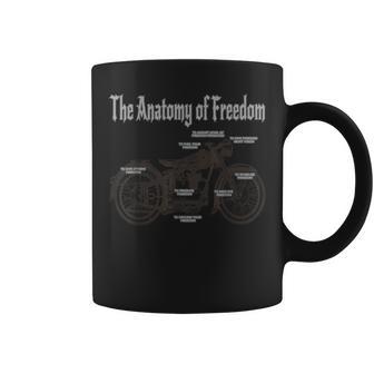 The Anatomy Of Freedom Motorcycle Bike Rider Coffee Mug - Monsterry