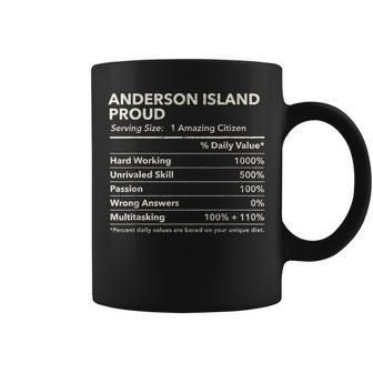 Anderson Island Washington Proud Nutrition Facts Coffee Mug - Monsterry AU