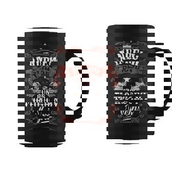 Andrew Blood Runs Through My Veins Vintage Family Name Coffee Mug - Seseable