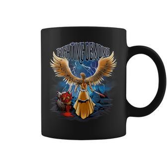 Angels Fighting Demons Good Vs Evil Coffee Mug - Monsterry AU