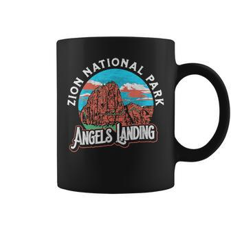 Angels Landing Zion National Park Vintage 80'S Graphic Coffee Mug - Monsterry DE