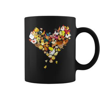 Animal Heart Chicken Coffee Mug | Mazezy
