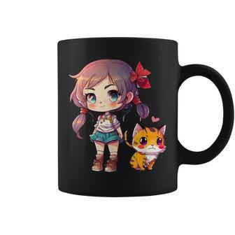 Anime And Cats Lover For N Manga Kawaii Graphic Otaku Coffee Mug - Monsterry AU