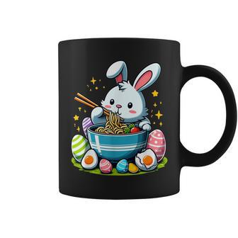 Anime Easter Bunny Eating Ramen Noodles With Easter Eggs Coffee Mug - Seseable