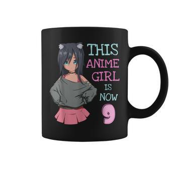 This Anime Girl Is Now 9 Years Old Birthday Girl Kawaii Coffee Mug - Monsterry DE
