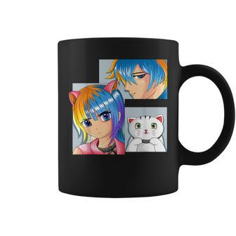 Anime Girl Cat Otaku Anime Merch Kawaii Stuff Coffee Mug - Thegiftio UK
