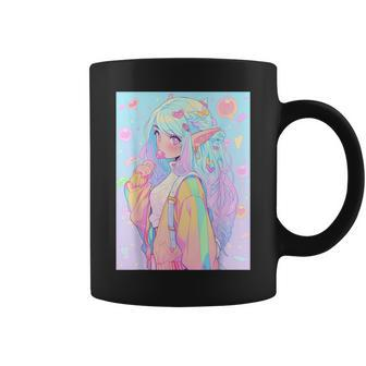Anime Girl Pastel Kawaii Waifu Elves Girl Coffee Mug - Monsterry AU