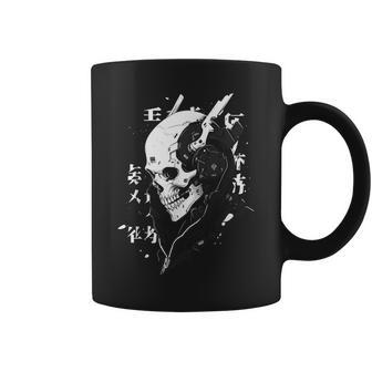 Anime Manga Skull Cyberpunk Aesthetic Techwear Harajuku Coffee Mug - Monsterry DE