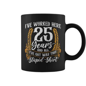 Aniversario Del Empleado 25 Años De Servicio Taza de café - Regaloses