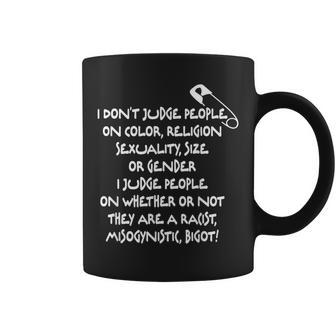 Anti Racist Anti Trump Safe With Me Safety Pin Coffee Mug - Monsterry DE