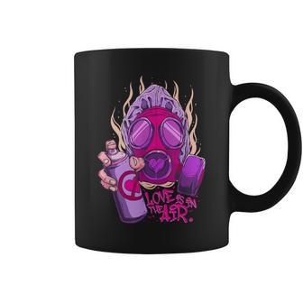 Anti Valentines Day Love Is In The Air Graffiti Single Coffee Mug - Monsterry CA