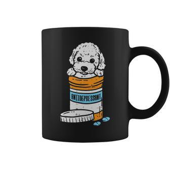 Antidepressant Poodle Cute Animal Pet Dog Lover Owner Coffee Mug | Mazezy
