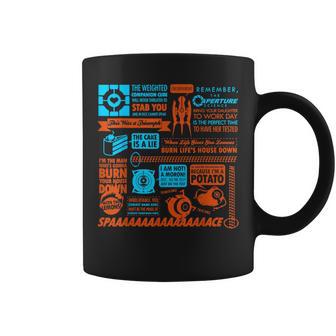 Aperture Science Portal Quotes Gamer Meme Coffee Mug - Monsterry AU