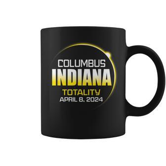 April 2024 Total Solar Totality Eclipse Columbus Indiana Coffee Mug - Monsterry DE