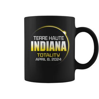 April 2024 Total Solar Totality Eclipse Terre Haute Indiana Coffee Mug - Seseable