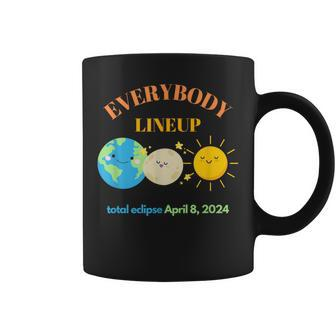 April 8 2024 Earth Moon Sun Cute Coffee Mug | Mazezy