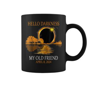 April 8 2024 Hello Darkness My Old Friend Eclipse Coffee Mug | Mazezy CA