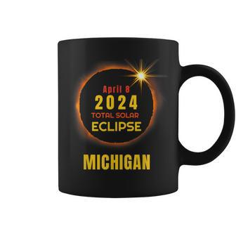April 8 2024 Total Solar Eclipse Michigan Eclipse Coffee Mug - Seseable