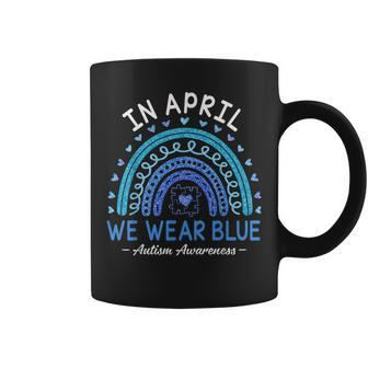 In April We Wear Blue Autism Awareness Matching Family Coffee Mug | Mazezy