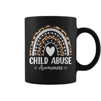 In April We Wear Blue Child Abuse Prevention Awareness Month Coffee Mug - Monsterry