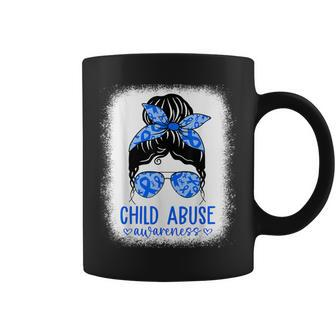 In April We Wear Blue Cool Child Abuse Prevention Awareness Coffee Mug | Mazezy