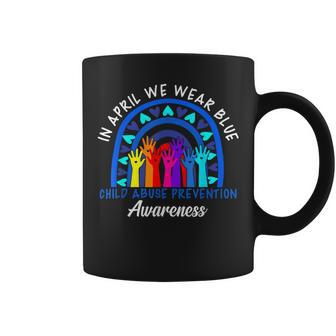 In April We Wear Blue Cool Child Abuse Prevention Awareness Coffee Mug - Monsterry DE