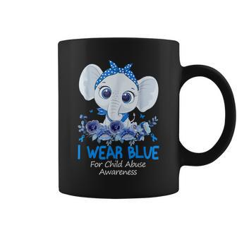 In April We Wear Blue Cool Child Abuse Prevention Awareness Coffee Mug - Monsterry