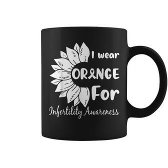 In April We Wear Orange Infertility Awareness Sunflower Coffee Mug | Mazezy